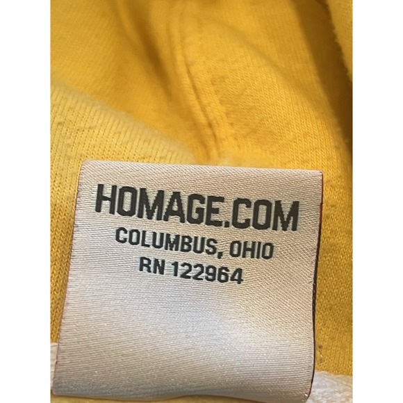 Homage mens yellow hooded Los Angeles Lakers Davis/Kuzma sweatshirt 2XL - Picture 4 of 5